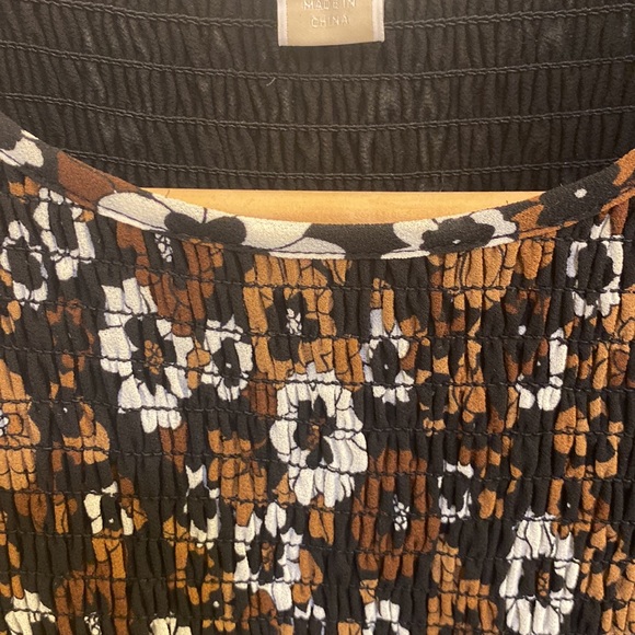 Michael Kors Fall Floral Print Smocked Dress - Picture 7 of 7